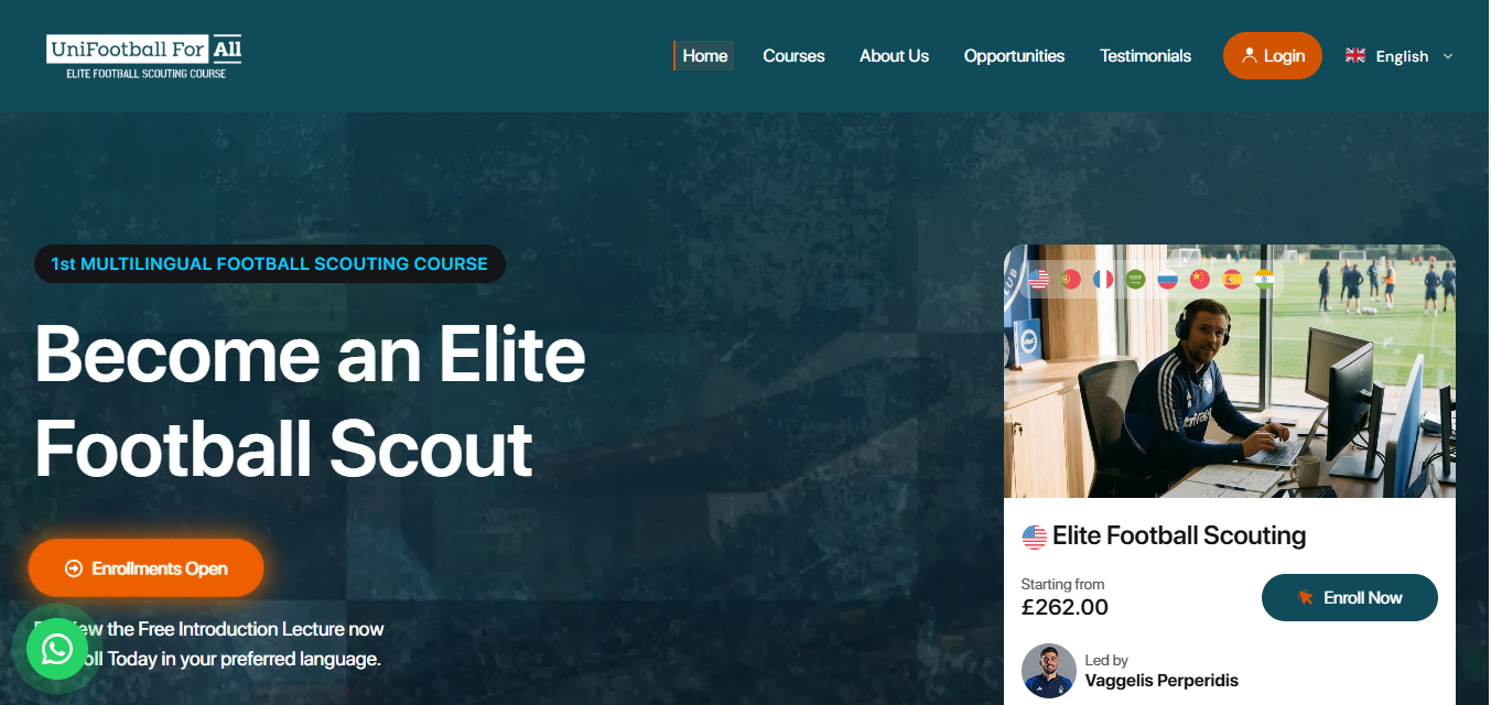 Elite Football Scouting LearnDash membership website